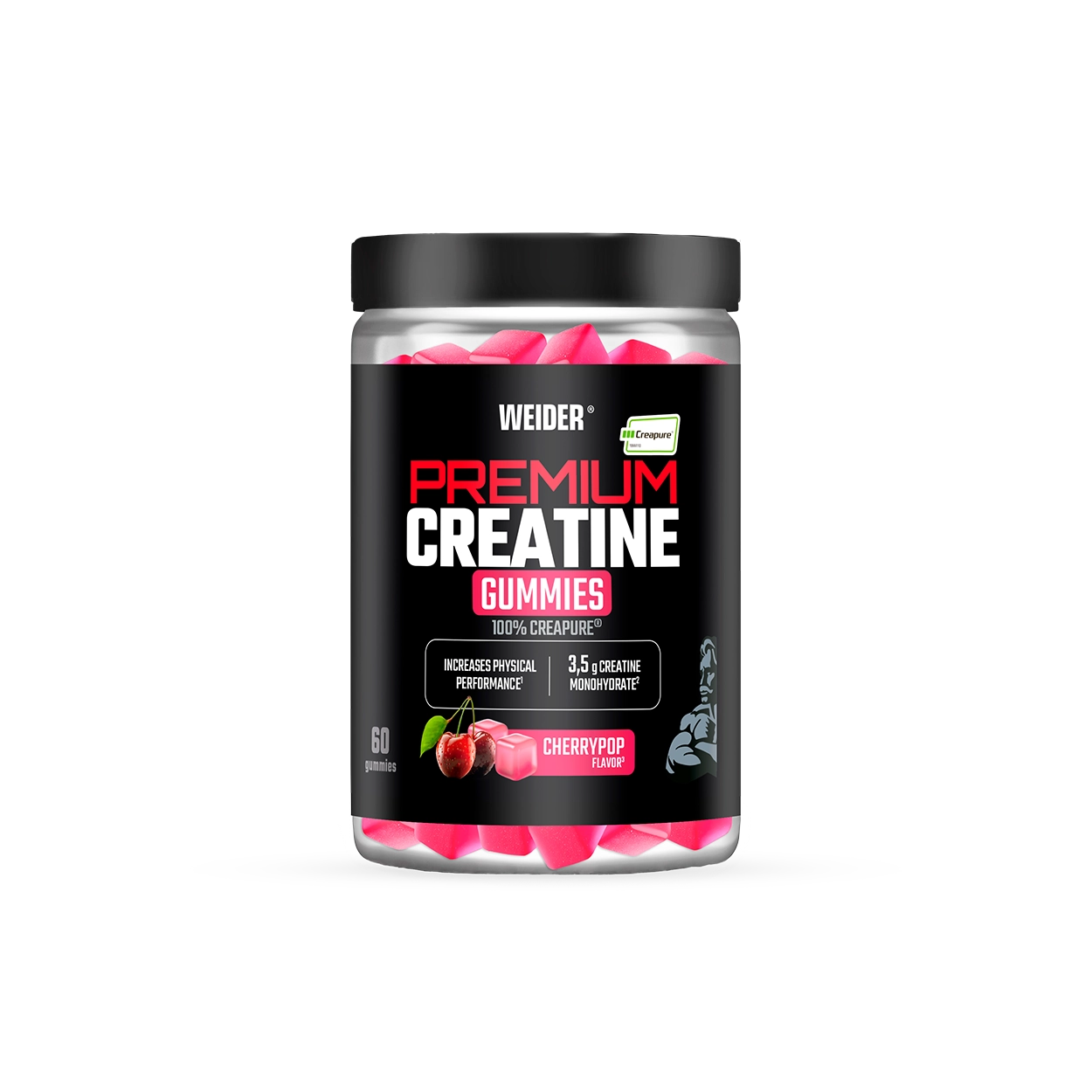 Premium Creatine 60 Gummies Cherry Pop - Deportes Luna